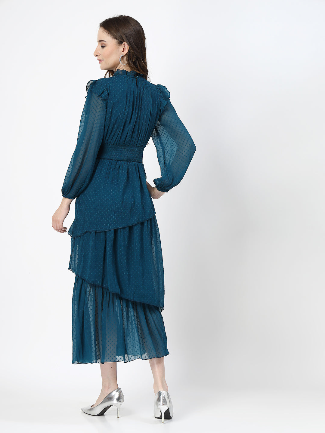 Women Tiered Dress - Cosmic Trio