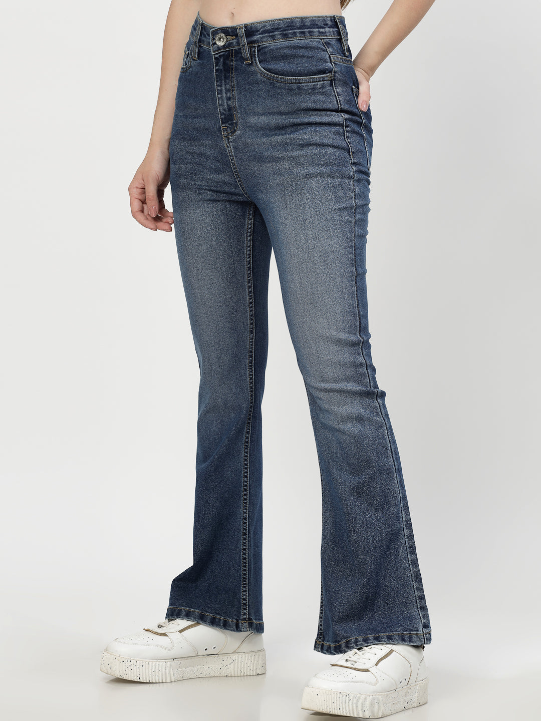 Bootcut Light Fade Stretchable Jeans - Cosmic Trio
