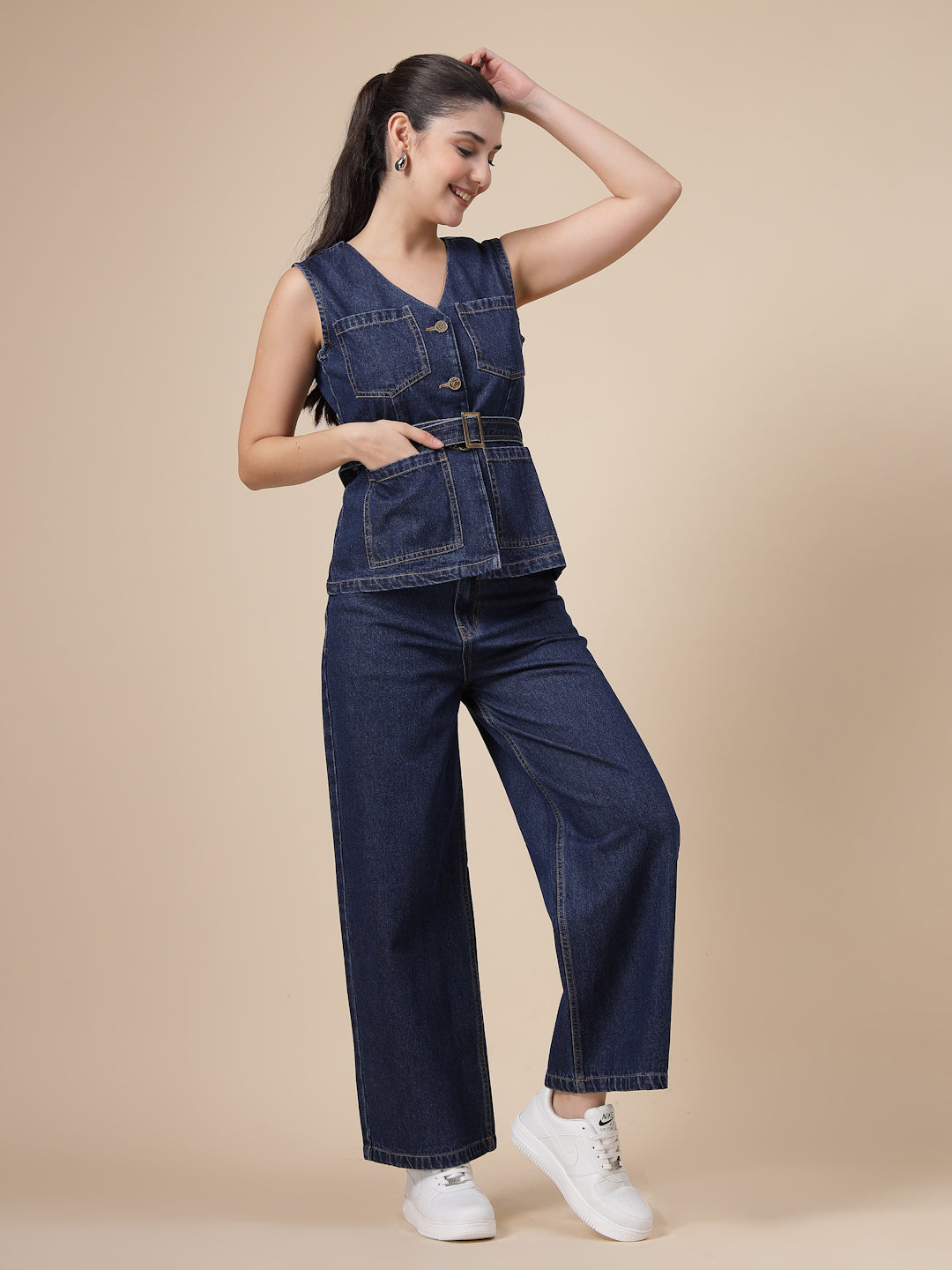 Denim Co-ord Set (Top & Trousers)