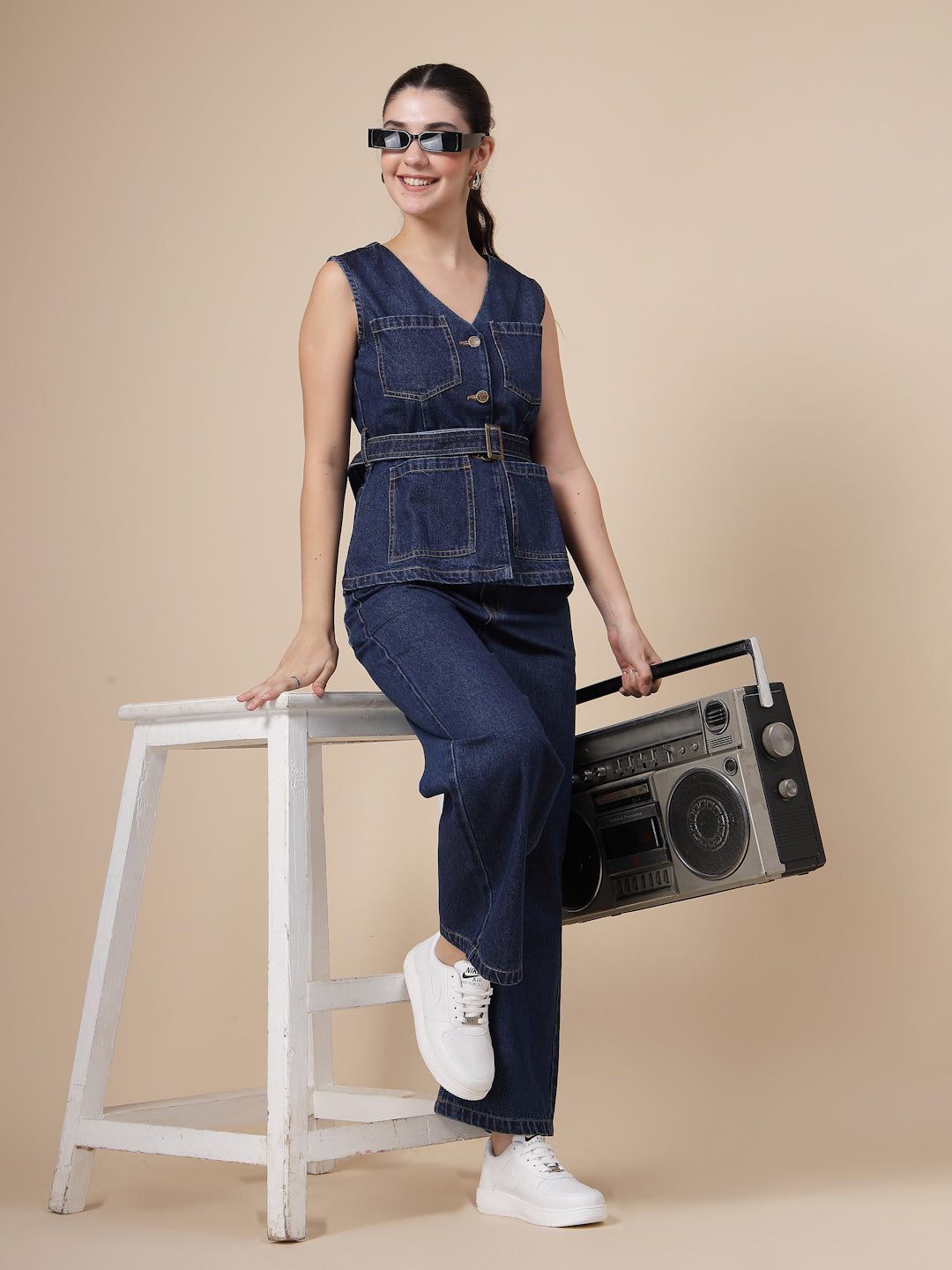 Denim Co-ord Set (Top & Trousers)