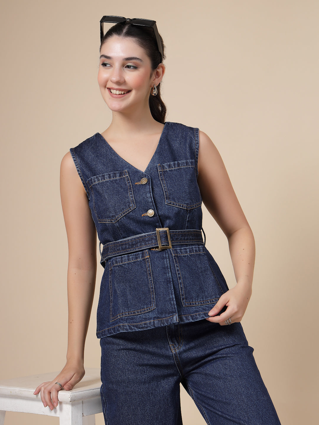 Denim Co-ord Set (Top & Trousers)
