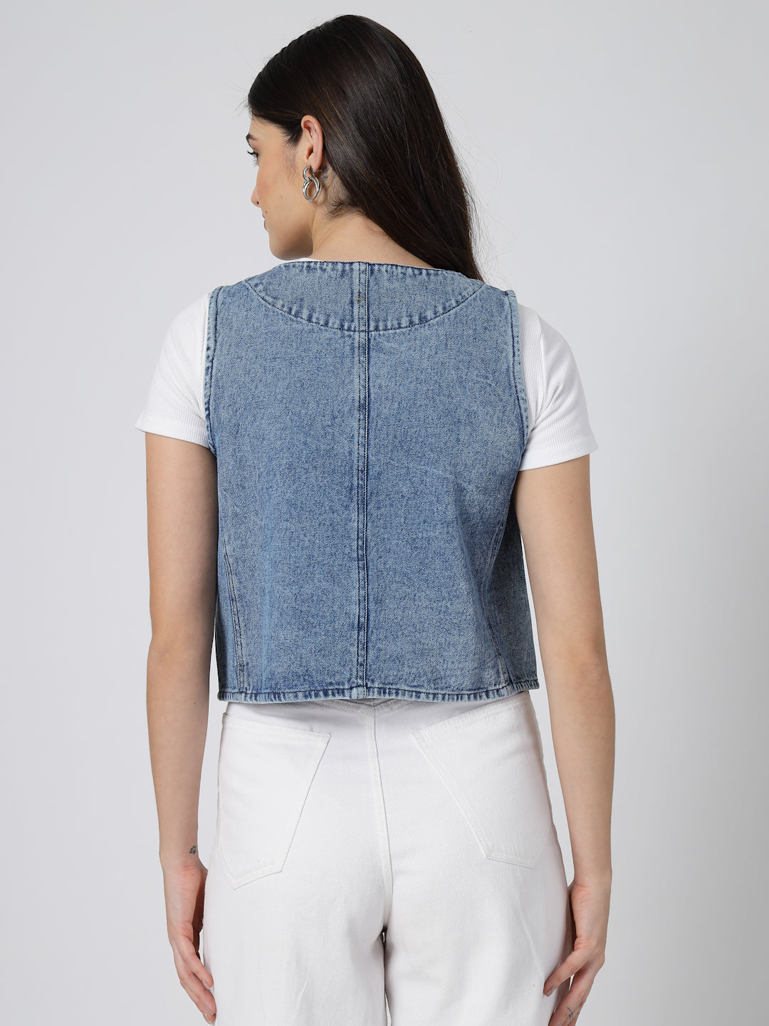 Light Blue Stylish Waistcoat - Cosmic Trio