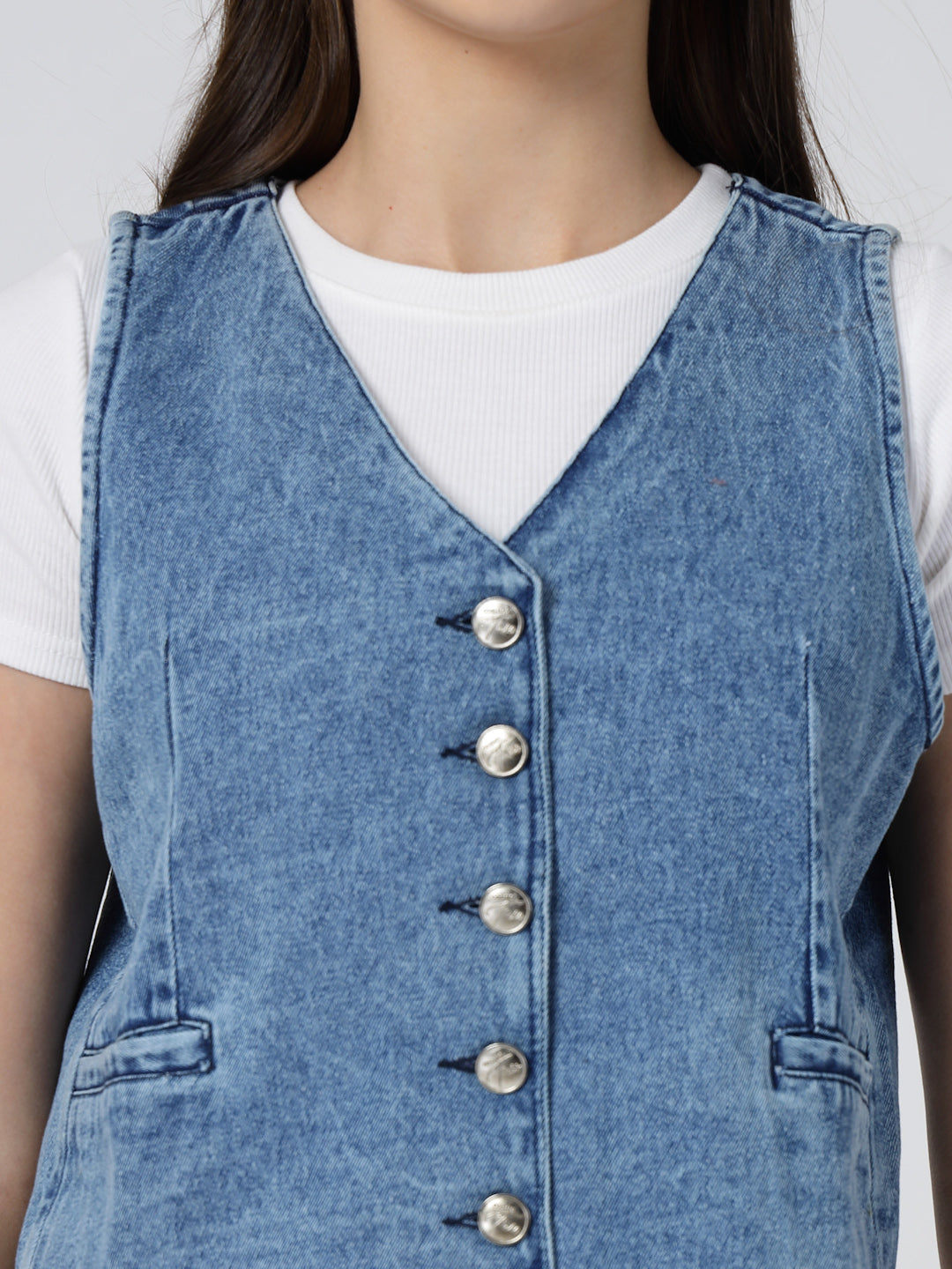 Light Blue Stylish Waistcoat - Cosmic Trio