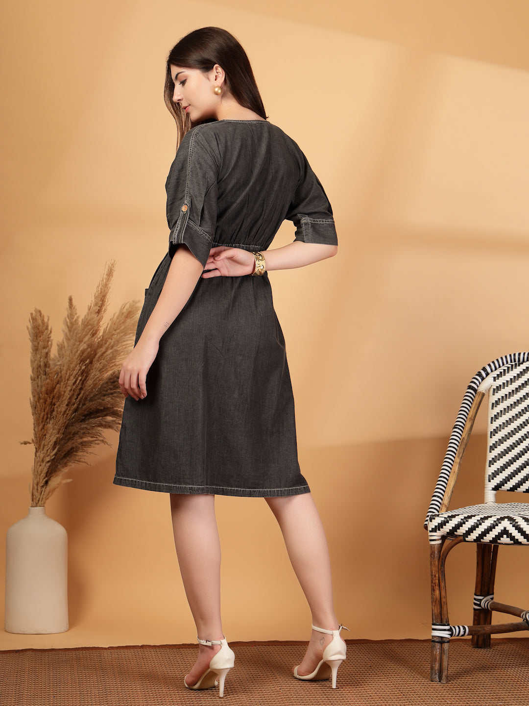 Denim A-Line Dress