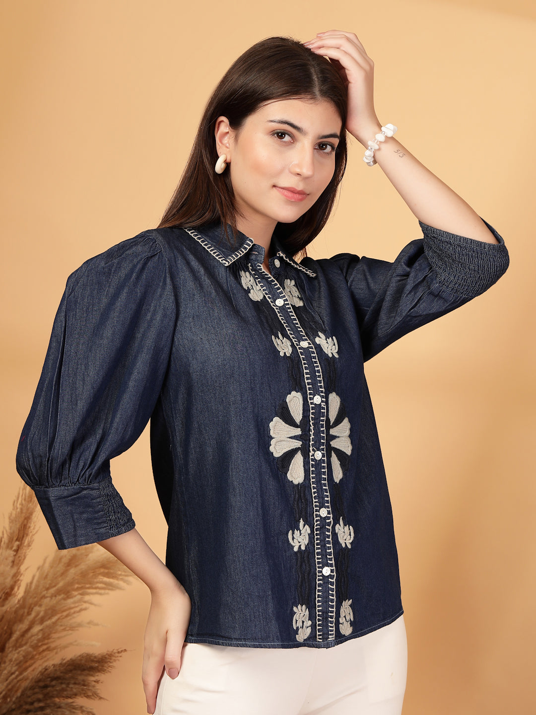 Relaxed Casual Denim Shirt