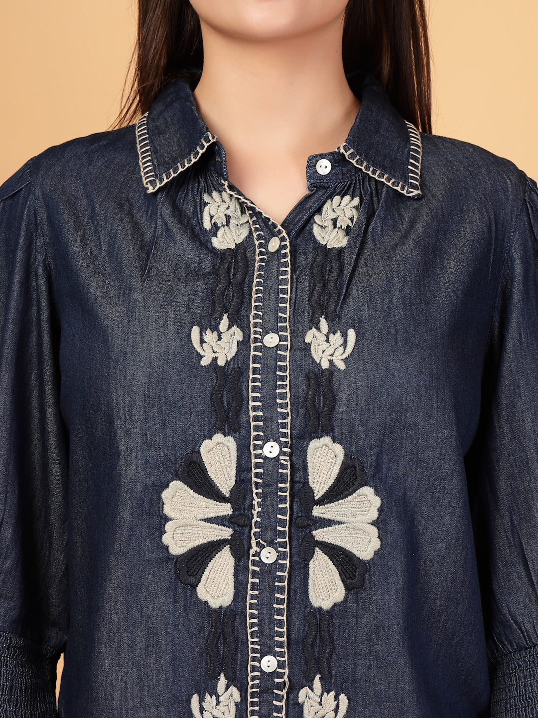 Relaxed Casual Denim Shirt