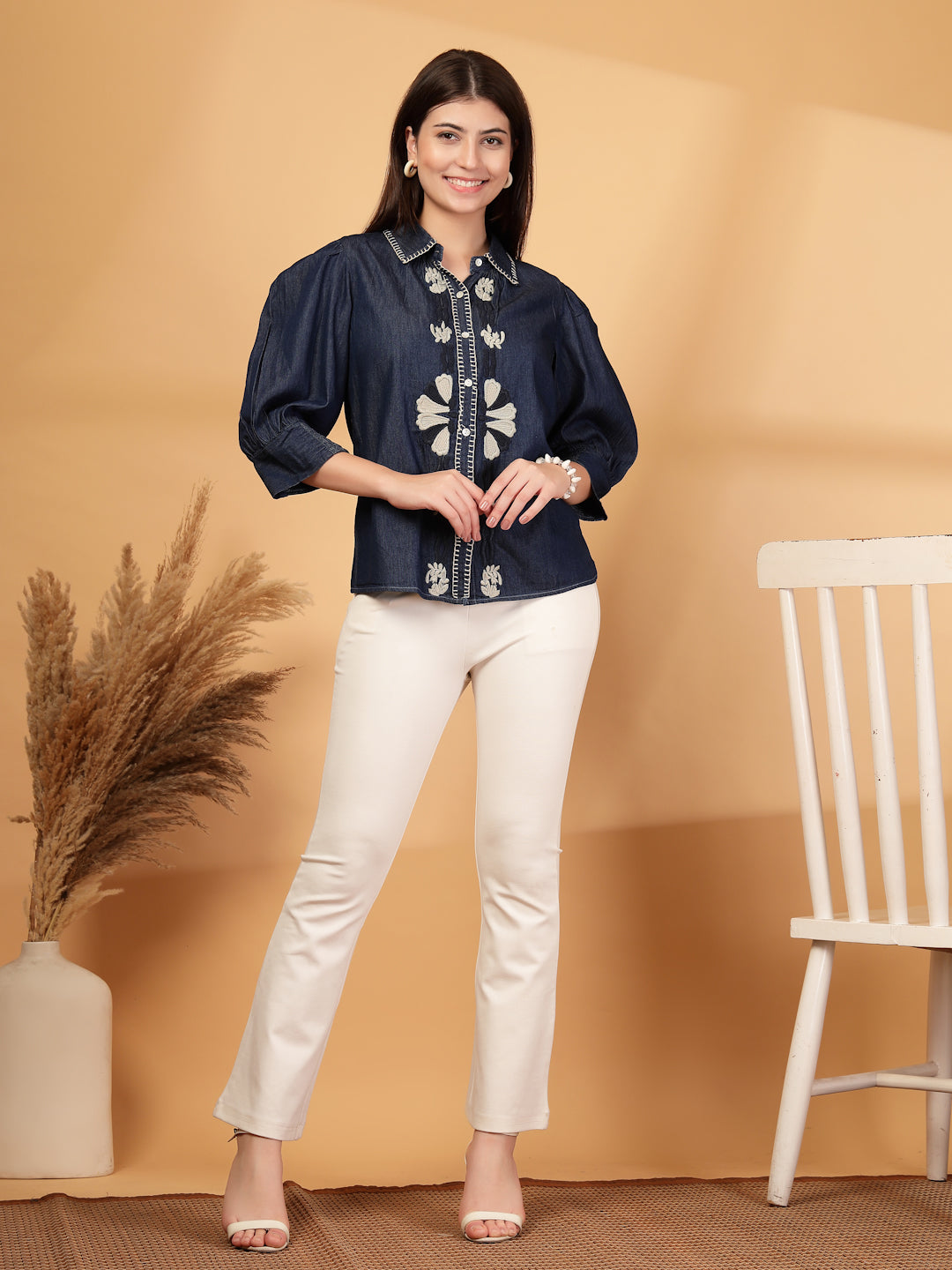 Relaxed Casual Denim Shirt