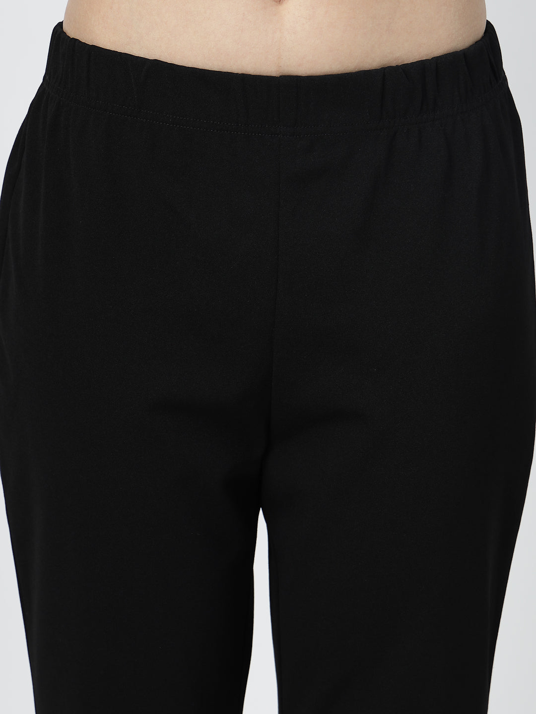 Elegant Embellished Shirt with Classic Black Bootcut Pants - Cosmic Trio