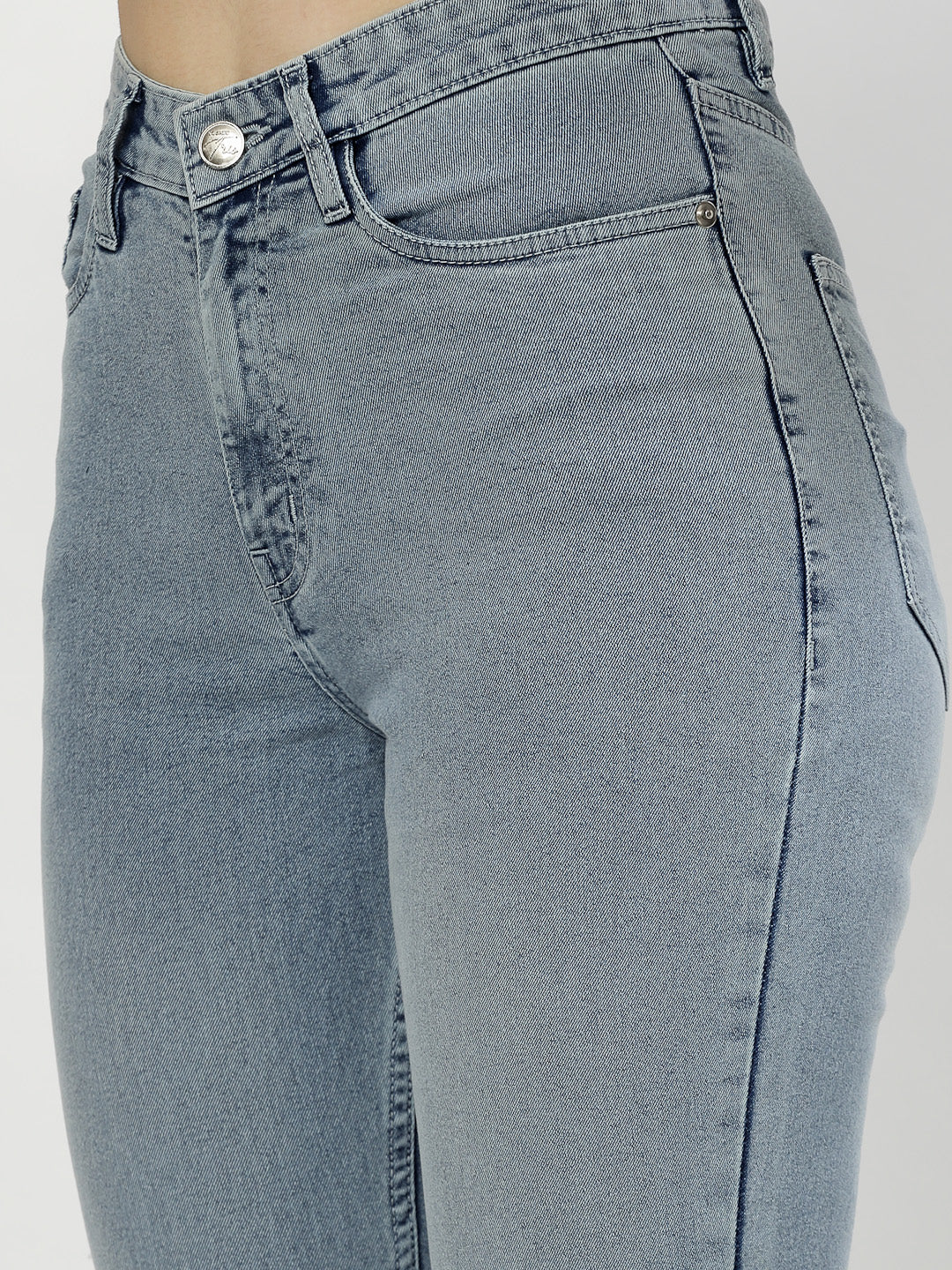 Bootcut Light Indigo Denim Jeans For Women - Cosmic Trio