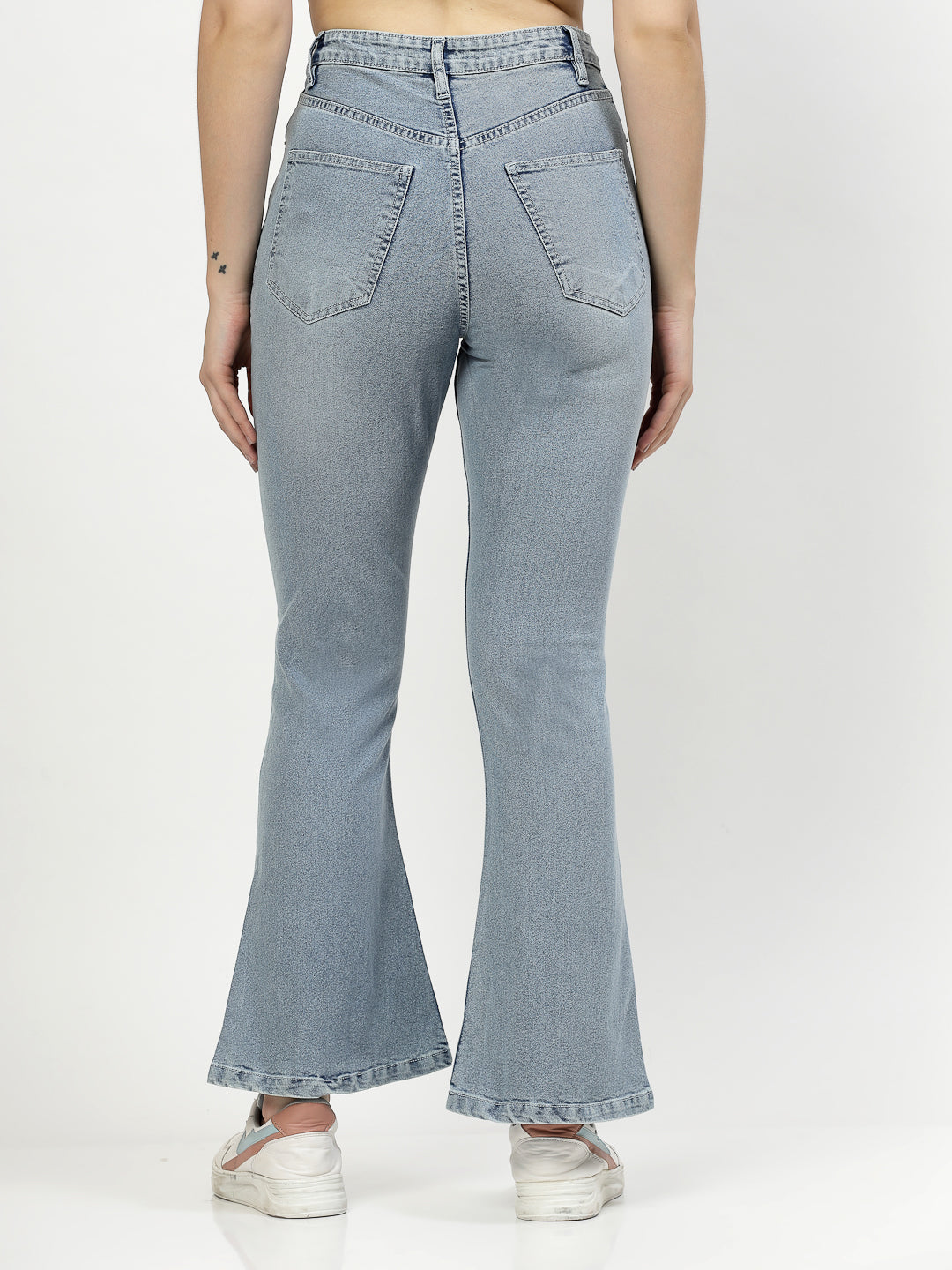 Bootcut Light Indigo Denim Jeans For Women - Cosmic Trio