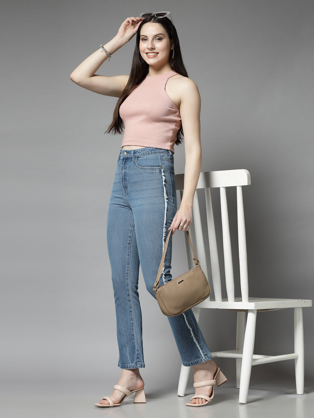 Smart Flared High-Rise with Side Stripe Jeans - Cosmic Trio