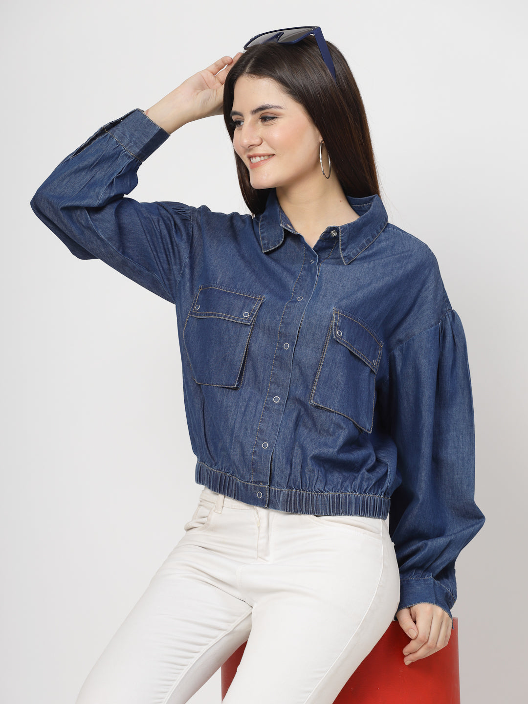 Dark Indigo Light weight Denim Jacket - Cosmic Trio