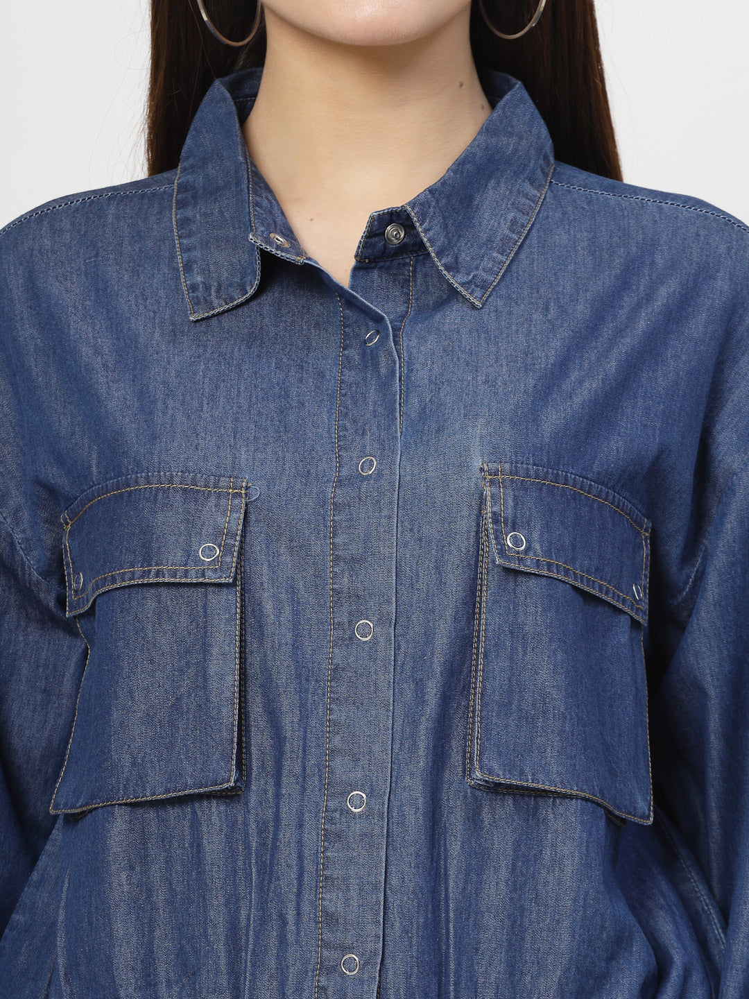 Dark Indigo Light weight Denim Jacket - Cosmic Trio