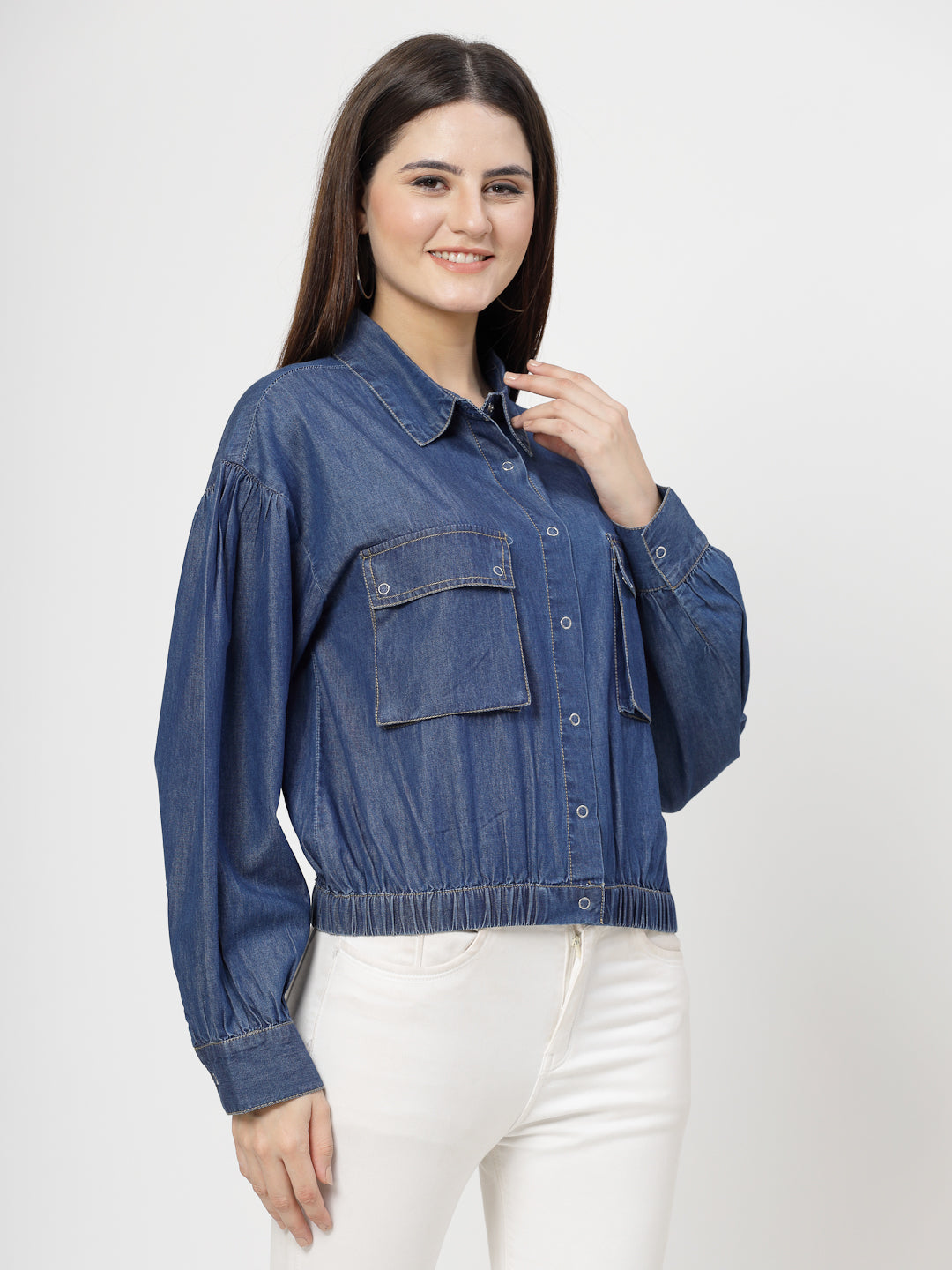 Dark Indigo Light weight Denim Jacket - Cosmic Trio