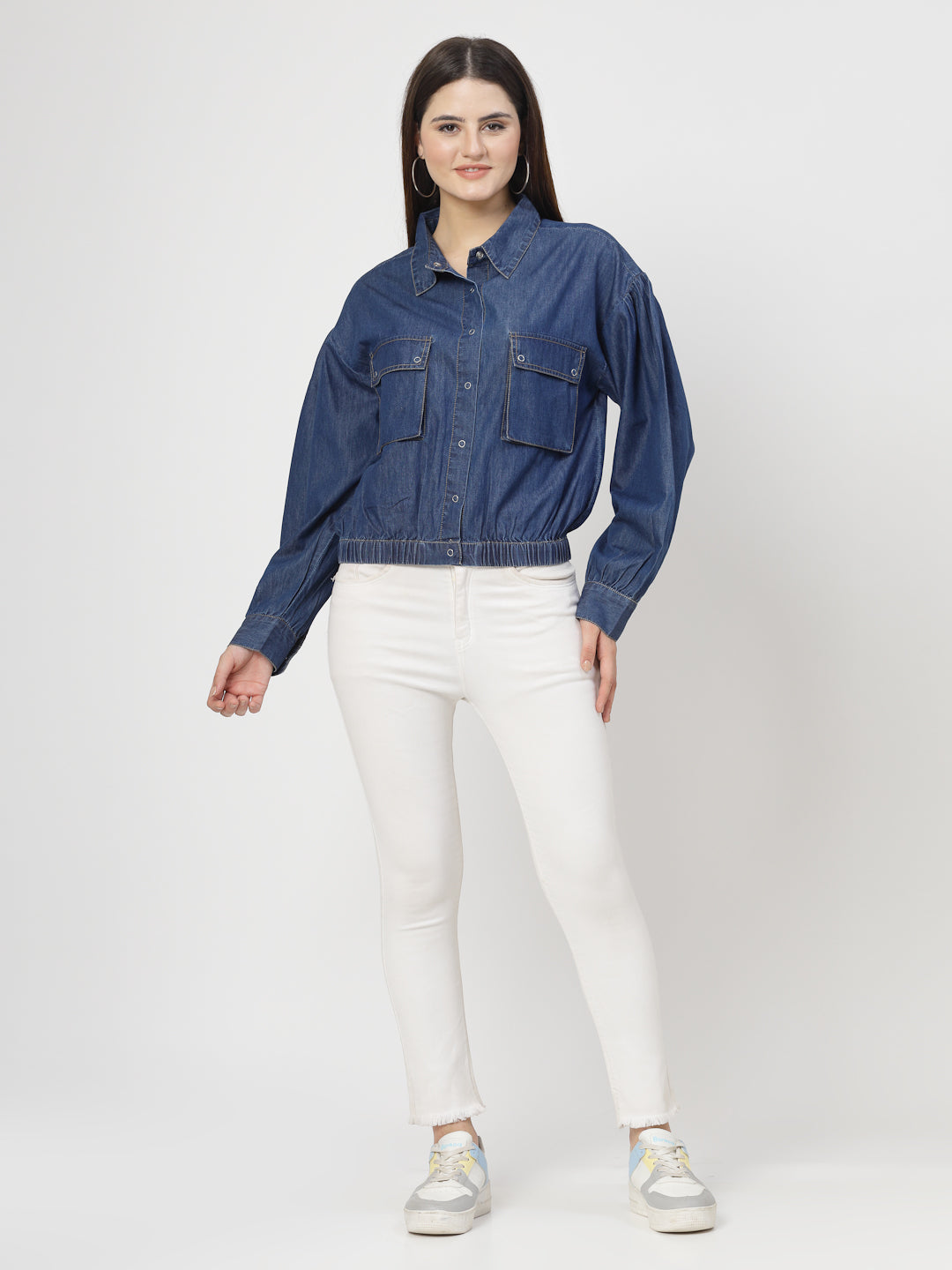 Dark Indigo Light weight Denim Jacket - Cosmic Trio