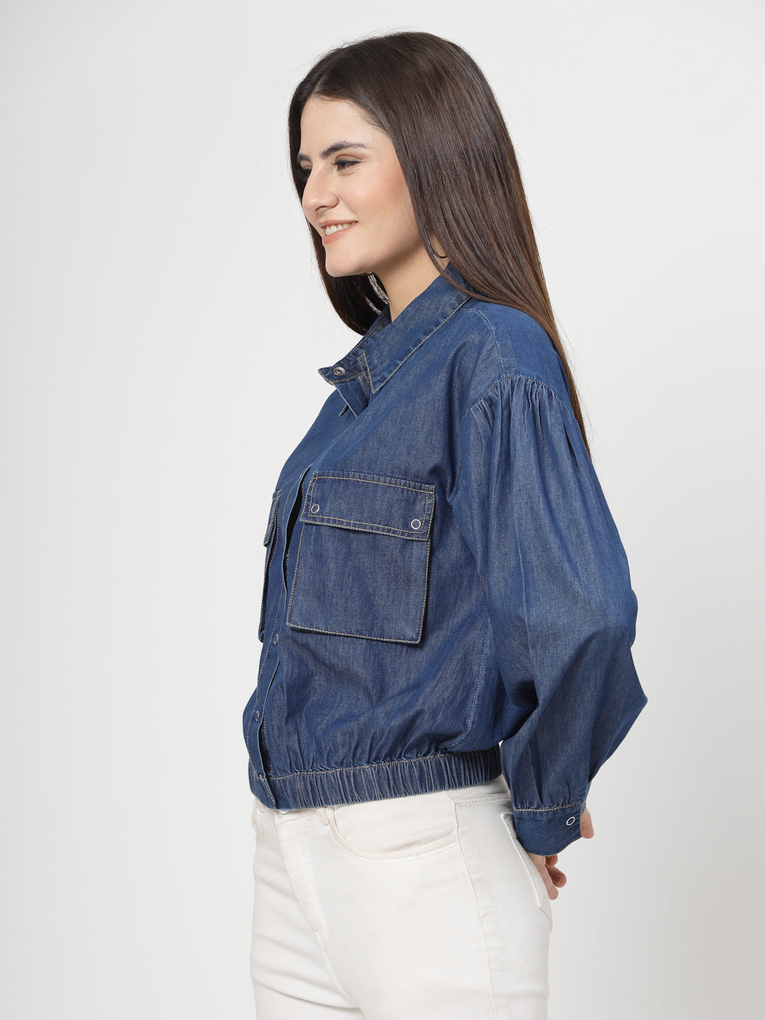 Dark Indigo Light weight Denim Jacket - Cosmic Trio