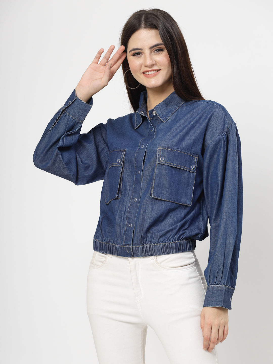 Dark Indigo Light weight Denim Jacket - Cosmic Trio