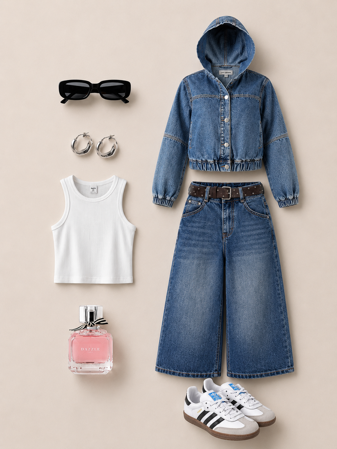 Blue Cotton Lycra Relaxed Loose Fit Hoodie Jacket Women