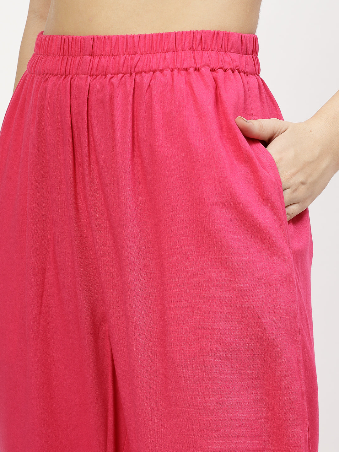 Ethnic Motifs Printed Regular Mirror Work Kurta with Trousers - Cosmic Trio