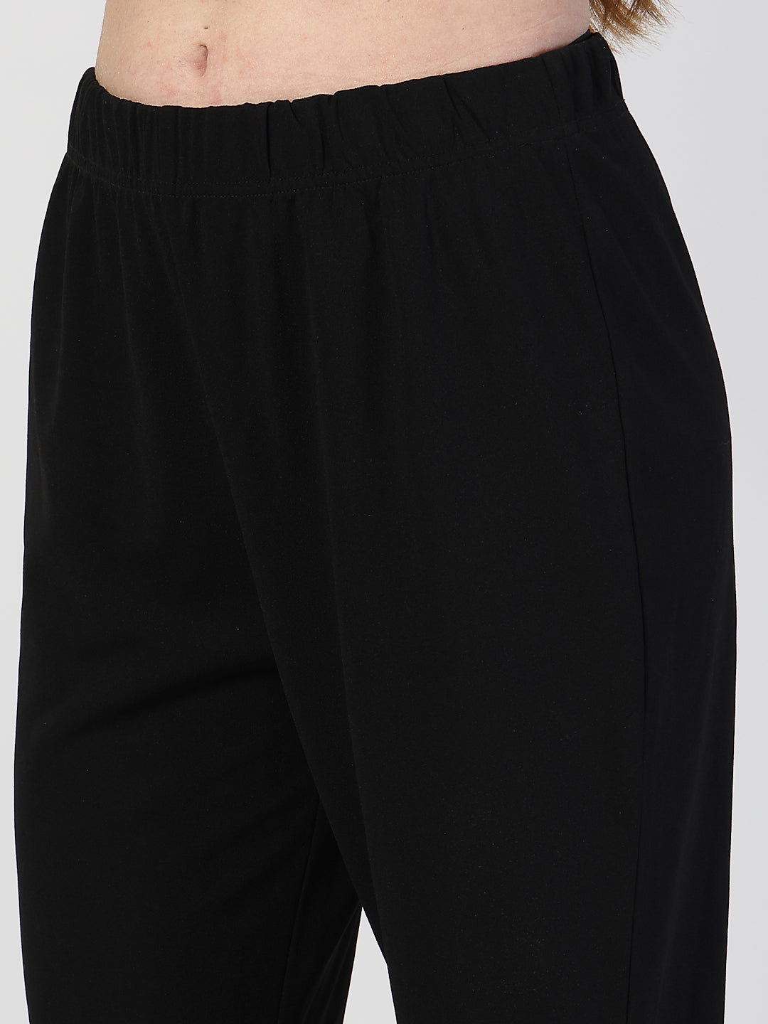 Elegant Green & Black Printed Chiffon Co-Ord Set - Cosmic Trio