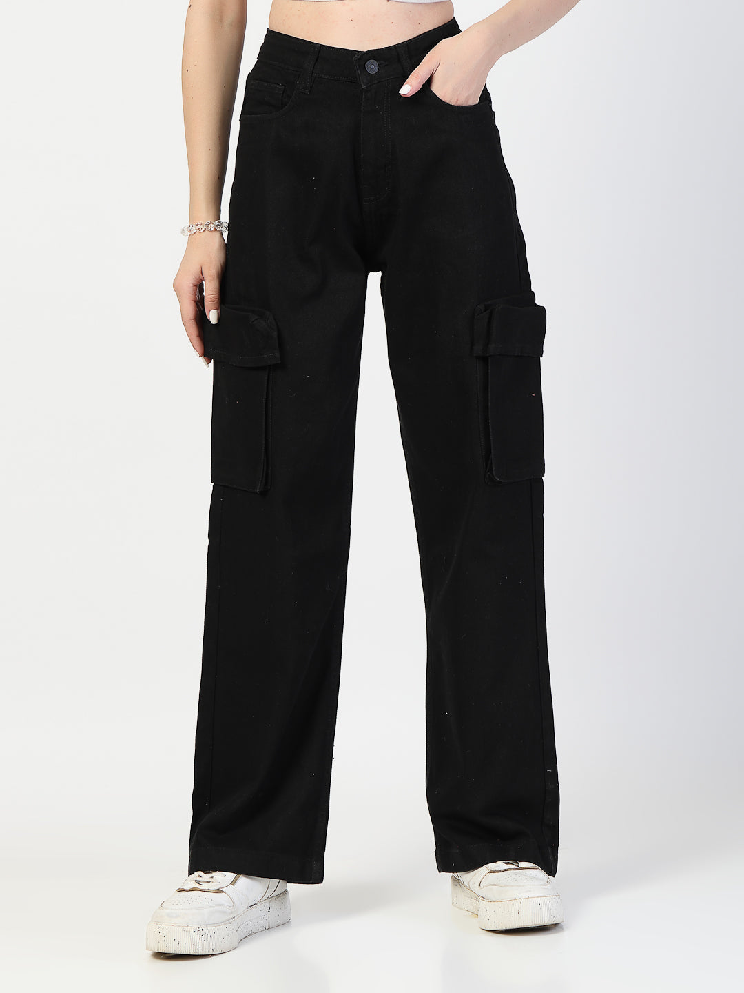 Relaxed Straight Leg Loose Fit Cargos Trouser - Cosmic Trio