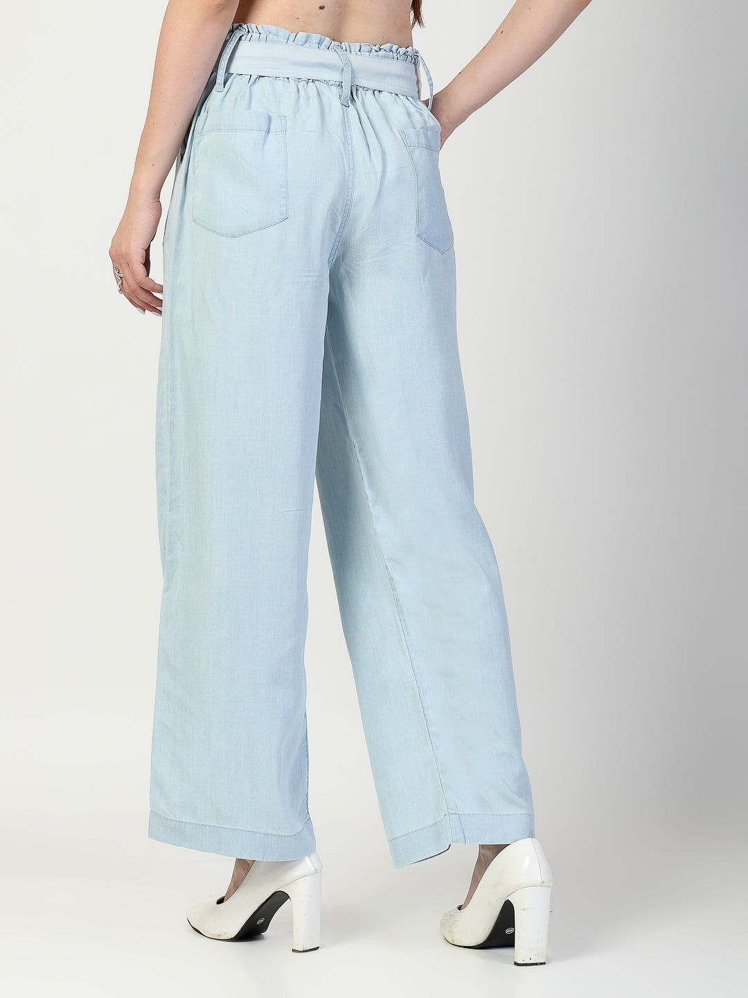 Flared High Rise Light Blue Jeans