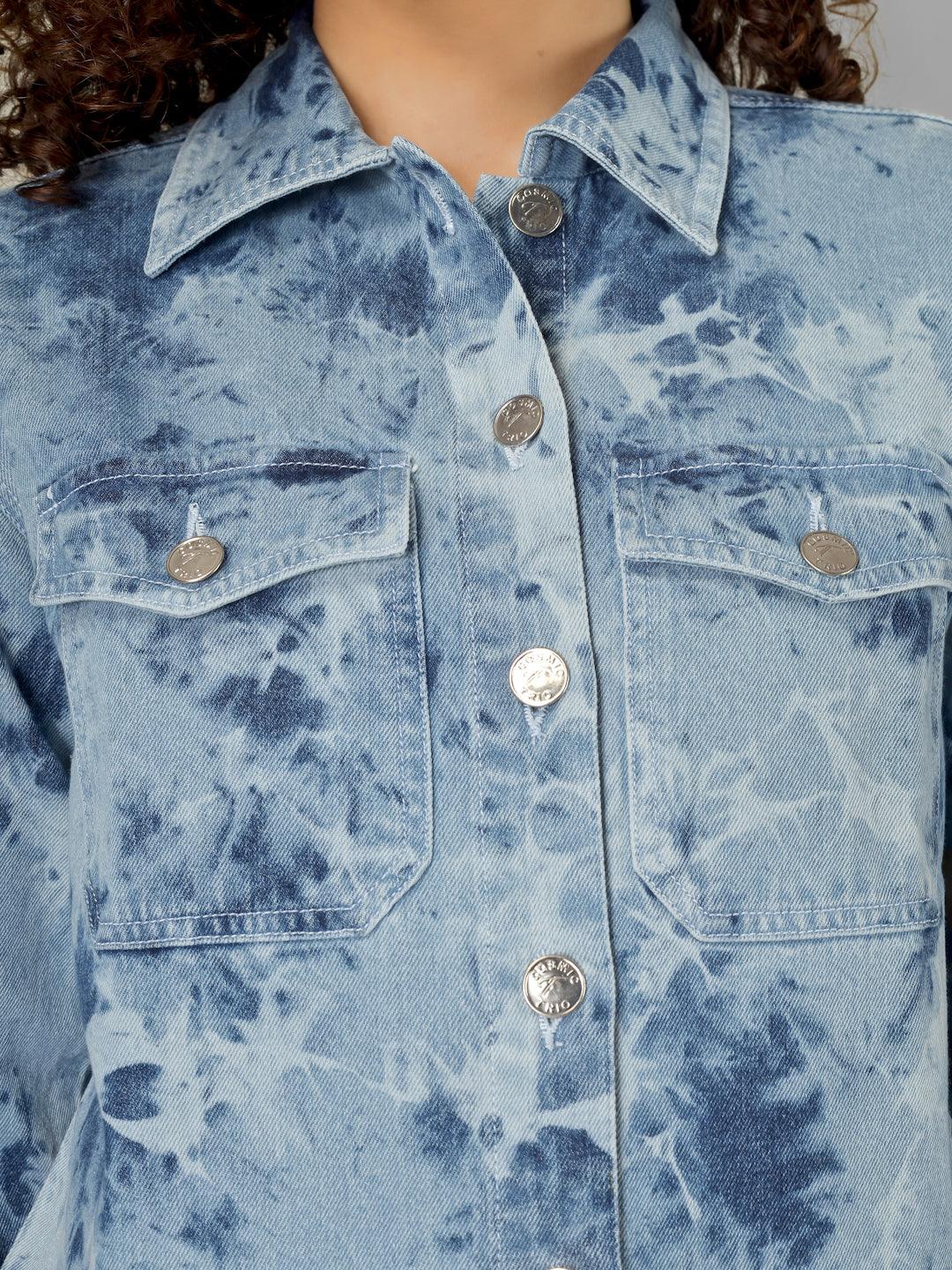 Tie-Dye Denim Shirt