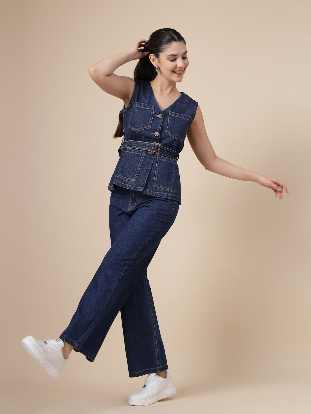 Denim Co-ord Set (Top & Trousers)