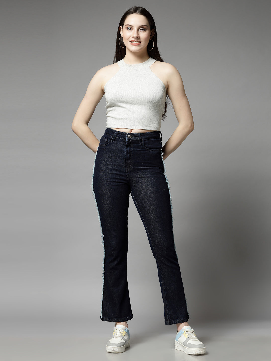 Smart High-Rise with Side Stripe Bootcut Jeans