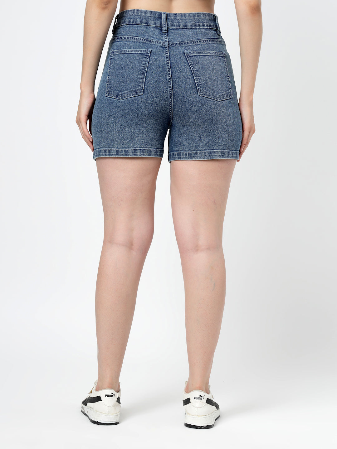 Embroidered Cotton-Blend Short with 5 Pockets