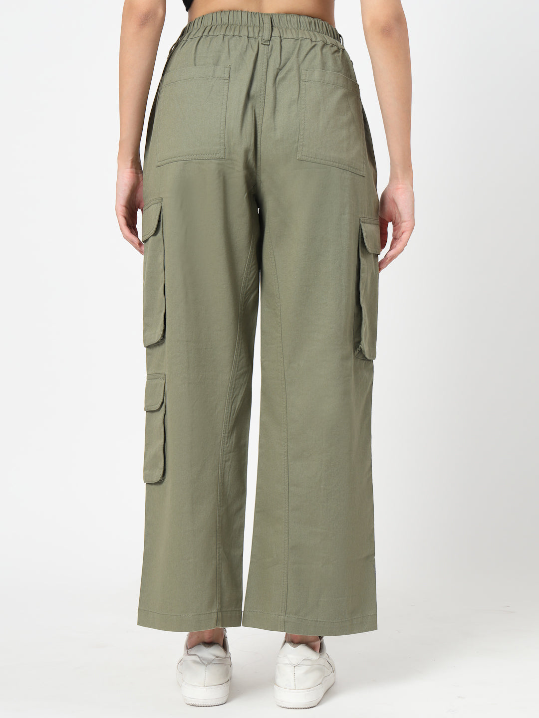 Mid-Rise Relaxed Loose Fit Cargos