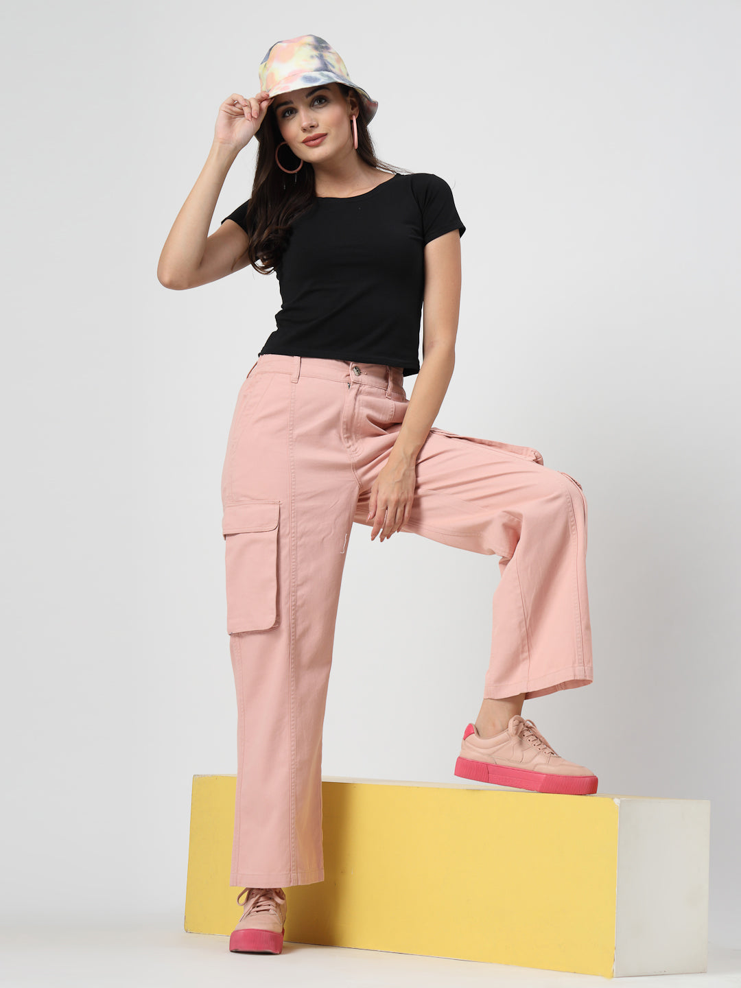 Relaxed Loose Fit High-Rise Cargos