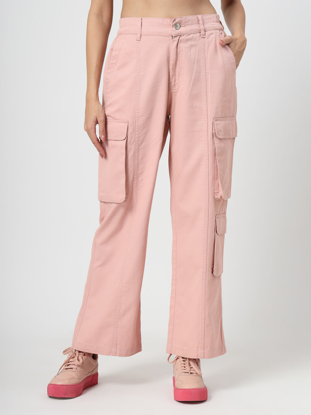 Relaxed Loose Fit High-Rise Cargos