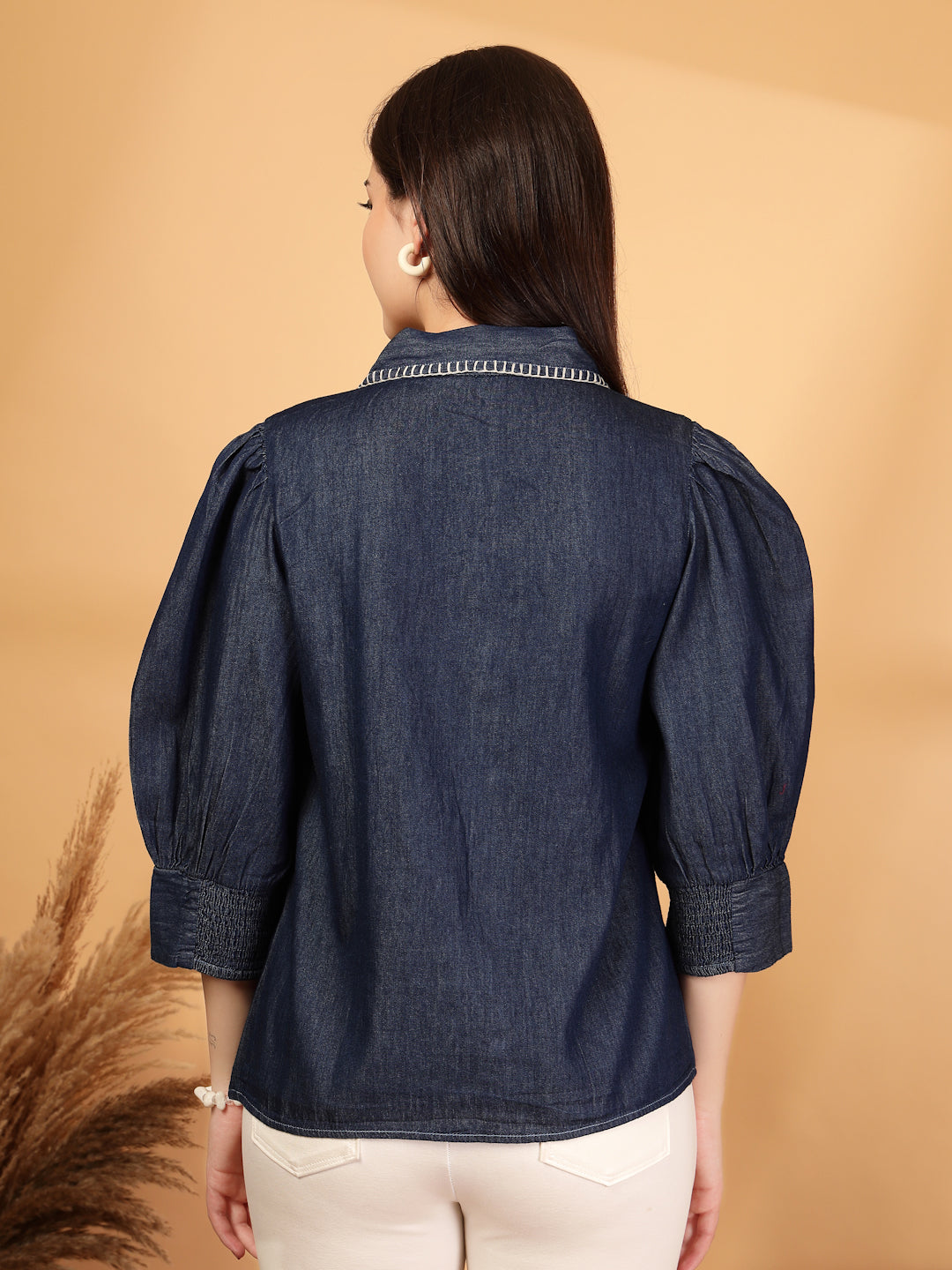 Relaxed Casual Denim Shirt