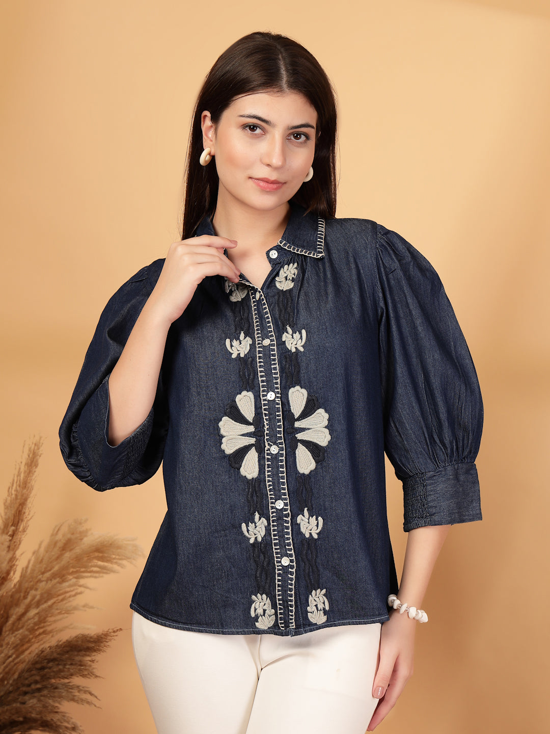Relaxed Casual Denim Shirt