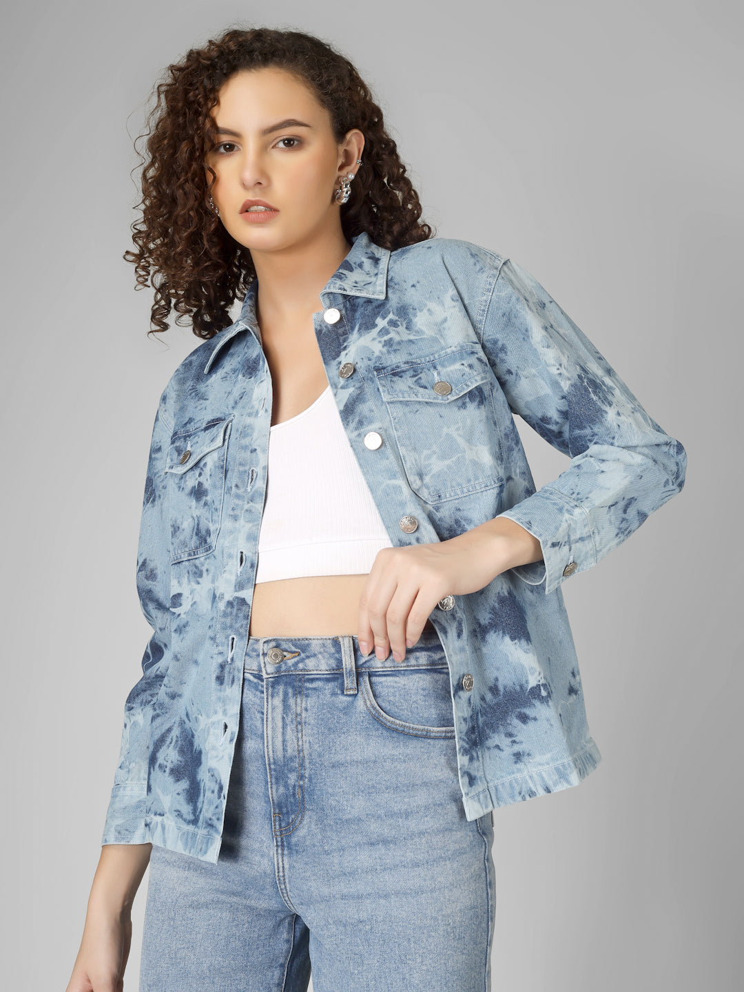 Tie-Dye Denim Shirt