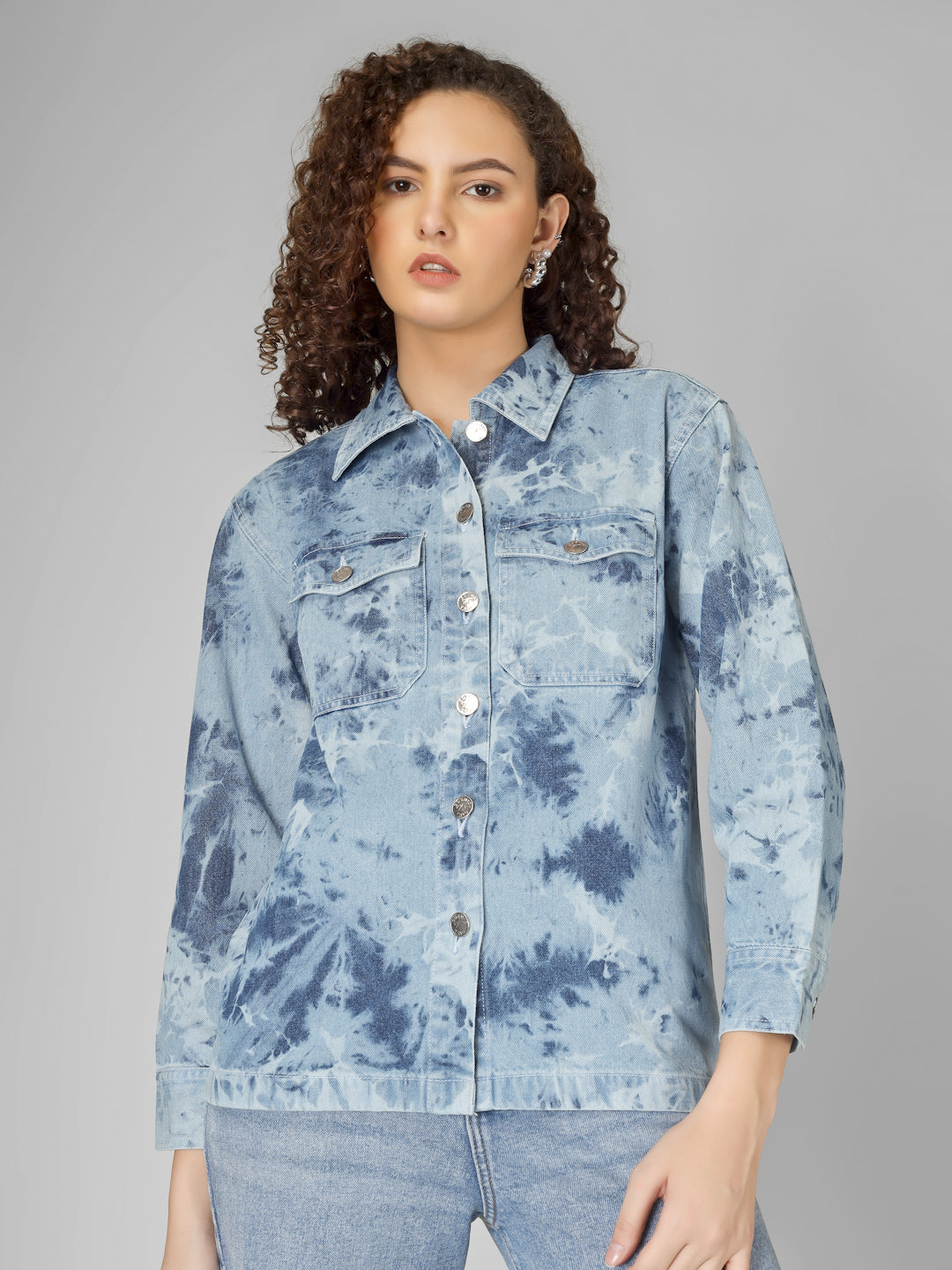 Tie-Dye Denim Shirt