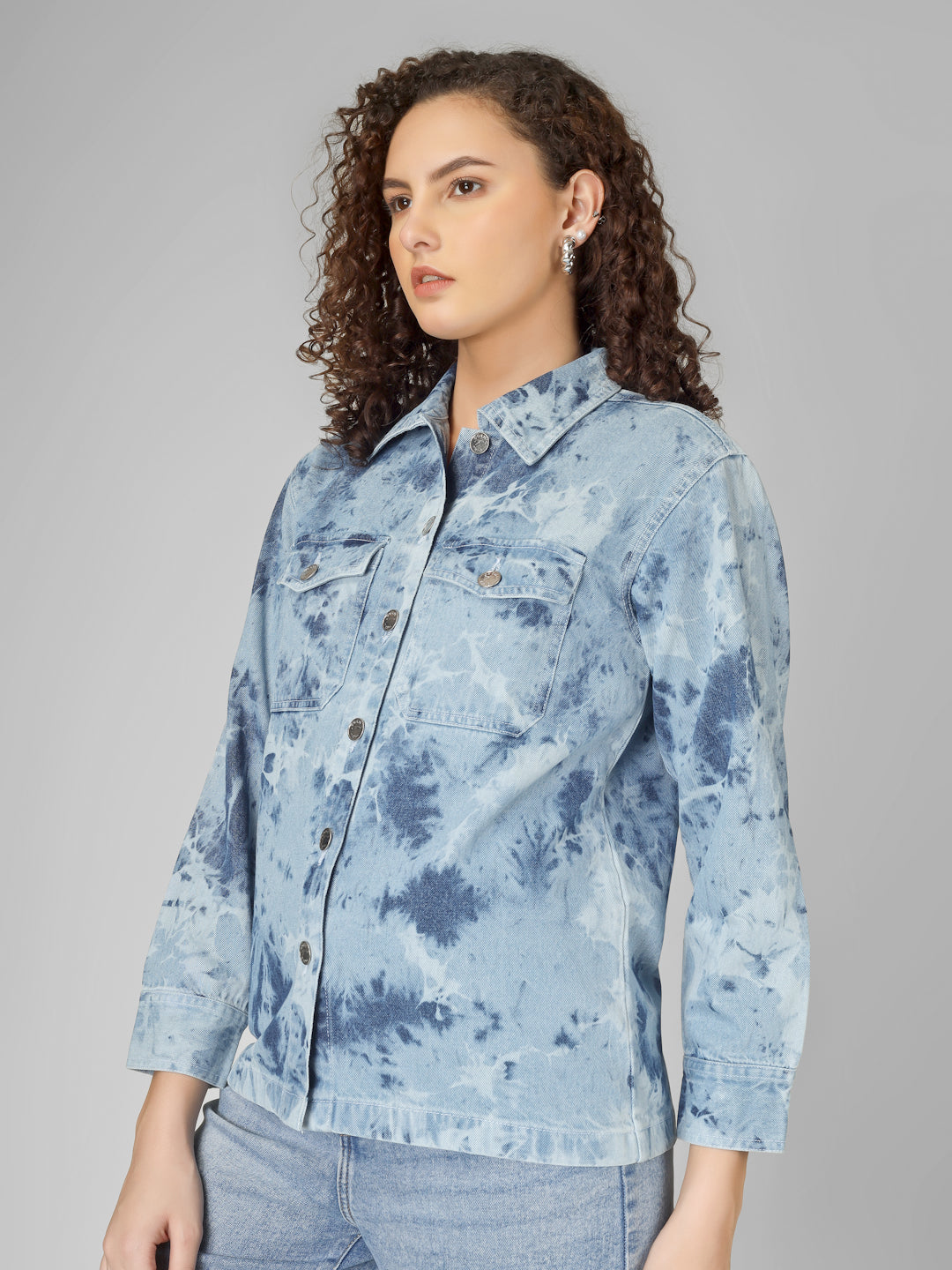 Tie-Dye Denim Shirt