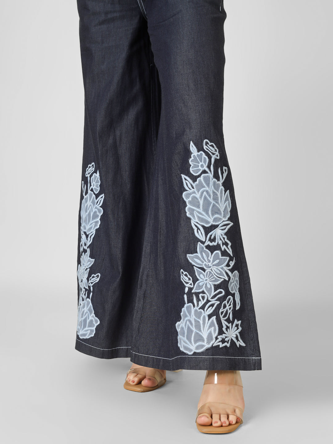 Denim Embroidered Co-ord Set