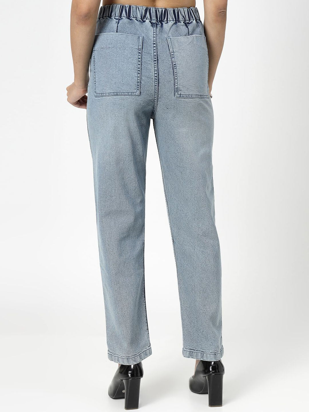 Women Smart Straight Fit High-Rise Stretchable Jeans